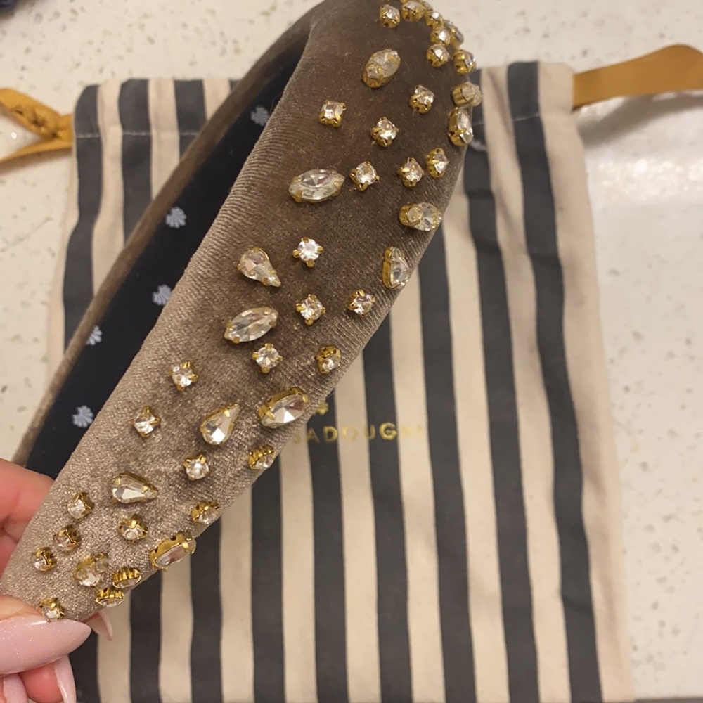 Lele Sadoughi Crystal Padded Headband